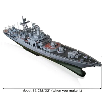 82 cm DIY papieru 1:200 ogromny 3D Papierowy model Harlem okręt statek wojskowy zabawka papier rzemiosła