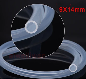 9 mm ID 14 mm OD 9X14 przezroczysty silikonowy wąż gumowy rury ( suplement ) medyczna elastyczne rury 9*14 mm Silikonowa rura gumowa
