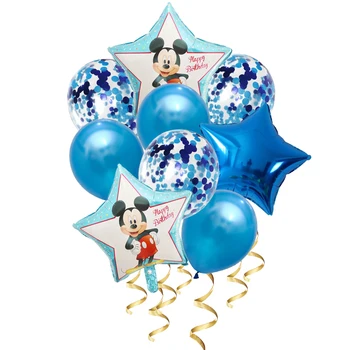 9шт Mickey Gwiazda Minnie serce mysz butla dekoracje urodzinowe balon Baby Shower folia balony kreskówka dla dzieci zabawki globos