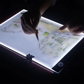 A5 Ultra-thin LED Digital Tablet Graphic Tracing Copy Board Painting Writing 3-Level Dimmable with Micro USB Cable Highquality