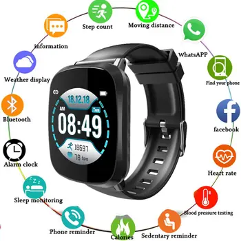 A8 Inteligentny Bransoletka Pomiar Ciśnienia Krwi Wodoodporny Fitness Tracker Zegarek Monitor Tętna Krokomierz Smart Band Kobiety Mężczyźni