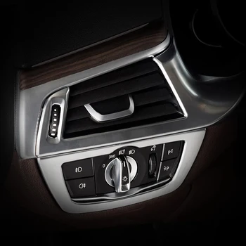 ABS Chrome 2017 2018 dla BMW serii 5 G30 samochodu z przodu deska rozdzielcza Воздуховыпуск AC Vent pokrywa wykończenie akcesoria do wnętrz stylizacja 2 szt.