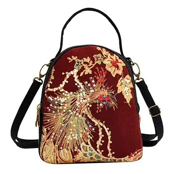 Aelicy kobiety torba na ramię torby na ramię cekiny etniczny wiatr płótno haft przenośny Przekątnej pakiet torba chiński styl