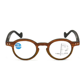 Ahora Progressive Multifocal Obiektywy Okulary Do Czytania Anty Niebieskie Światło Przez Cały Imitacja Drewna Starczowzroczność Nadwzroczność Okulary Przeciwsłoneczne Unisex