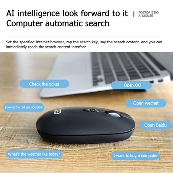 AI Intelligent Wireless Mouse Voice Control Type C akumulator komputerowe, biurowe myszy Intelligent Search Translate Mause mysz