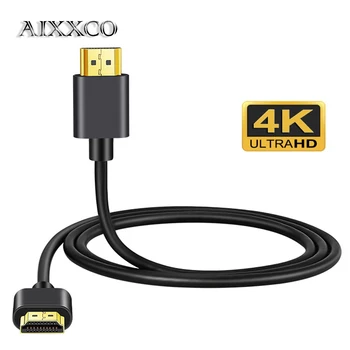 AIXXCO 0.5 M 1M 1.5 M 2M 3M 4K 60Hz HDMI-kabel High Speed 2.0 pozłacany kabel zasilający do UHD 3D FHD