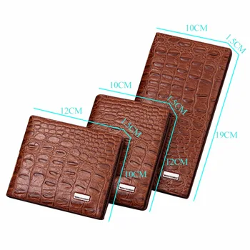 Aosbos mężczyźni długi portfel Krokodyl wysokiej jakości sztuczna skóra portfele miękki koreański styl sprzęgła posiadacze kart wielofunkcyjne torebki