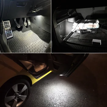 Auto oświetlenie wnętrza studni do stóp bagażnika bagażnik uprzejmie drzwi światła lampy led moduł do VW Passat Rabbit Jetta Audi A3 A4 A8
