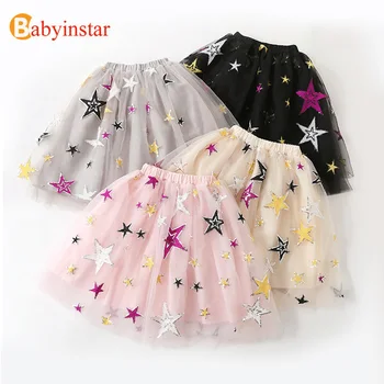 Babyinstar Baby Girls Paczka Suknia Spódnica Dla Dzieci Balet Pettiskirt Baby Girl Księżniczka Spódnica Tiul Partia Haft Spódnice Dziecko
