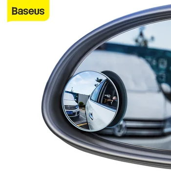 Baseus 2szt samochodowa lusterko HD wypukłe lusterko martwego auto lusterko wsteczne 360 stopni szerokokątny samochód parkowanie bez oprawy lustra