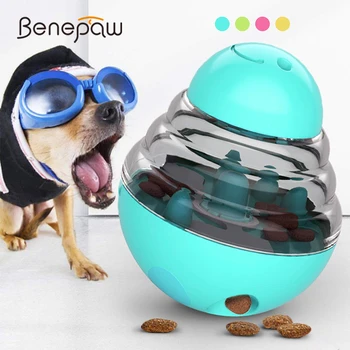 Benepaw Piwo Treat Ball For Dogs Food Dispensing Safe Interactive Dog Toys Pet Training Adjustable Nieszczelne Hole IQ Puzzle Game