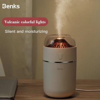 Benks 320 ml USB nawilżacz mini przenośny mały wulkan zapach aromaterapia oczyszczacz powietrza samochód oszczędny lampka nocna dla biura w domu