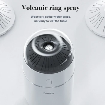 Benks 320 ml USB nawilżacz mini przenośny mały wulkan zapach aromaterapia oczyszczacz powietrza samochód oszczędny lampka nocna dla biura w domu