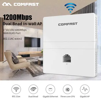 Bezprzewodowa wbudowany punkt dostępowy AP 1200 Mbit / s двухдиапазонная 2.4+5G Gigabit Ethernet, punkt dostępowy do hotelu RJ45 LAN Port WAN Router indoor AP client