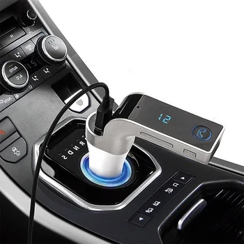 Bezprzewodowy zestaw samochodowy zestaw głośnomówiący Bluetooth FM transmitter USB ładowarka samochodowa adapter MP3-odtwarzacz W/ MIC Car Bluetooth Auks