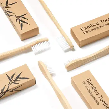 Biodegradowalne przyjazne dla środowiska naturalne bambusowe szczoteczki do zębów BPA free miękkie włosie Компостируемая,wegańskie organiczna, ekologiczna drewniana szczoteczka do zębów