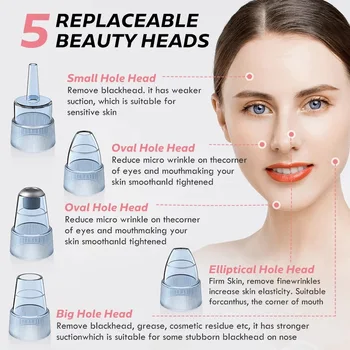 Blackhead Remover Face Deep Nose Cleaner T Zone Pore Acne Pimple Removal Próżniowe Wchłanianie Twarzowy Diamond Beauty Clean Skin Hack