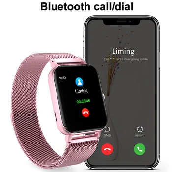 Bluetooth Call Smart Watch Men 1.54 cali ekran dotykowy ciśnienie tętnicze Sport Smartwatch Women Clock Sleep Tracker dla Androida i IOS