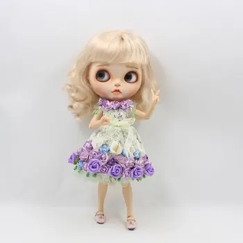 Blyth doll clothes for color lace flower dress it suitable for 1/6 30CM doll for children gift.