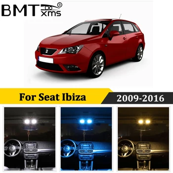 BMTxms 9szt Canbus Car LED Interior Map Light lampa tablicy rejestracyjnej do Seat Ibiza V MK5 Sportcoupe ST 6J 6P 2009-2016