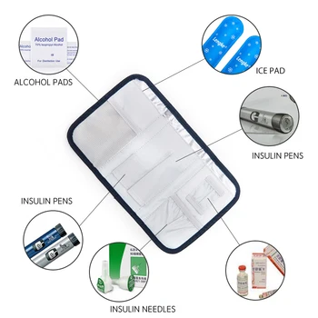 Brilljoy przenośny chłodzone insuliny torba medyczna torba lodu lek cukrzycowa podróży chłodnicy skrzynia izolacja folia aluminiowa worek lodu nowy