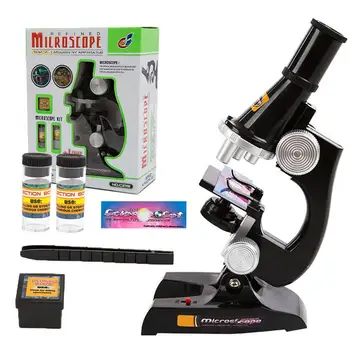Brodzik dla dzieci junior mikroskop Science Lab Kit z lekkimi edukacyjne zabawki prezenty
