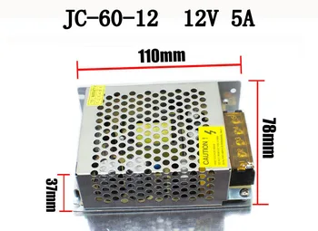 BSOD Switch Power Supply Driver Real 12V 5A 60W for LED Strip Light Transformer led Adapter