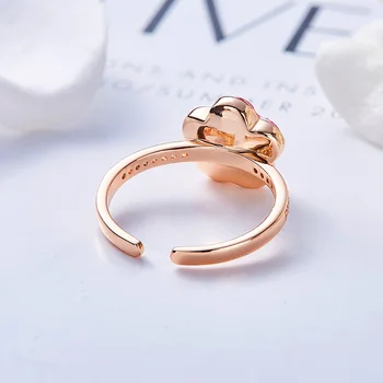Cdyle Kobiet Złoty pierścionek zdobiony kryształkami kwiat pierścień pierścień kobiet wolny rozmiar biżuteria pierścień
