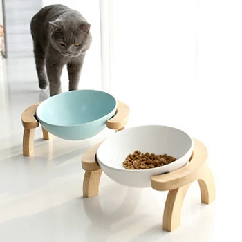 Ceramiczne Miski Dla Kotów Kocie Miski Podwyższona Podstawa Do Karmienia I Nawadniania Kotów Ochrona Szyi Karmnik Dla Psów Materiały