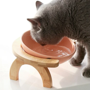 Ceramiczne Miski Dla Kotów Kocie Miski Podwyższona Podstawa Do Karmienia I Nawadniania Kotów Ochrona Szyi Karmnik Dla Psów Materiały