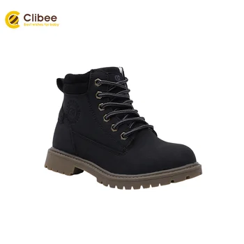 CLIBEE Children Boots Kids Classic Wodoodporny Zipper Comfort Workboot Boys Anti-Slippery Ankle Snow Boots Outdoor Hiking Shoes