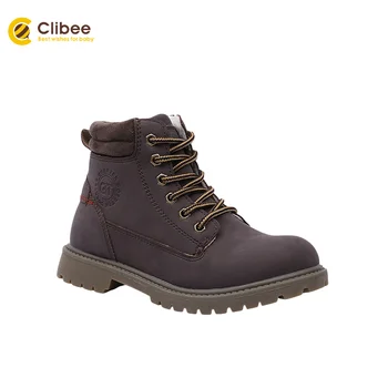 CLIBEE Children Boots Kids Classic Wodoodporny Zipper Comfort Workboot Boys Anti-Slippery Ankle Snow Boots Outdoor Hiking Shoes