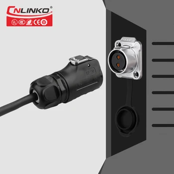 Cnlinko 2 Pin M20 Power Jack przemysłowe okrągłe złącze 20A 500V odkryty IP67 solar panel LED wtyczka adapter kabel spawalniczy