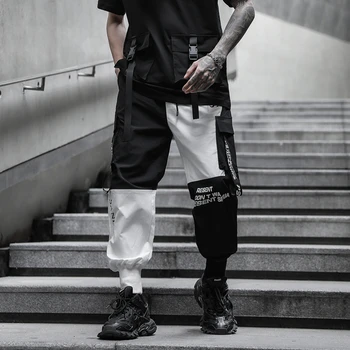 Codzienne Hip-Hop Biegacze Spodnie-Cargo Dla Mężczyzn Taktyczne Kieszenie Spodnie Męskie Spodnie Modne Spodnie Męskie Odzież Uliczna Dropshipping