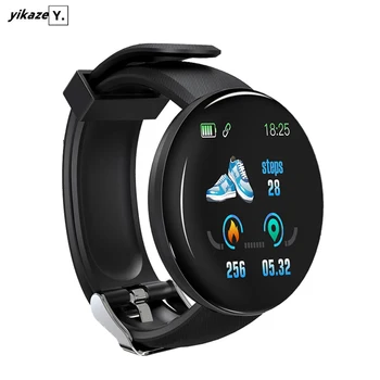 D18 Smart Watch Mężczyźni Kobiety inteligentne bransoletka rytmu serca monitor ciśnienia krwi Sport wodoodporny zegarek Smartwatch for IOS Android