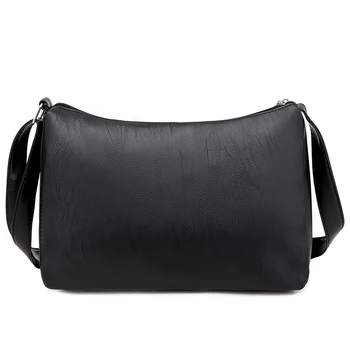Damska torba Wild Fashion Light Weight Casual Messenger Solid Bags damska mała miękka skóra ekologiczna torba na ramię