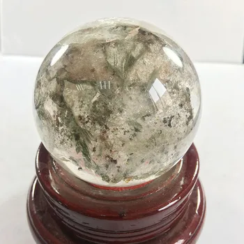 Darmowa wysyłka 7 cm wysoka jakość piękna tęcza naturalny zielony Phantom kwarcowy kryształowa kula dla ozdoby MJP