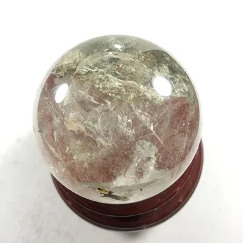 Darmowa wysyłka 7 cm wysoka jakość piękna tęcza naturalny zielony Phantom kwarcowy kryształowa kula dla ozdoby MJP