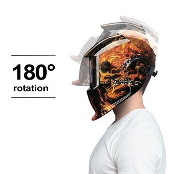 DEKO 2019 nowa Spawalniczy maska czaszka słoneczne automatyczne przyciemnianie regulowany zakres 4/9-13 elektryczny hełm spawalniczy obiektyw do spawarki