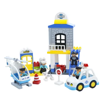 Diy Posterunek Bloki Duży Rozmiar Zabawki Duże Miasto Blok Edukacyjny Model Zabawki I Prezenty Dla Dzieci