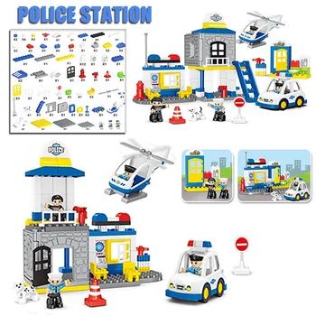Diy Posterunek Bloki Duży Rozmiar Zabawki Duże Miasto Blok Edukacyjny Model Zabawki I Prezenty Dla Dzieci