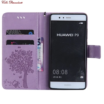 Dla Coque HUAWEI P9 P 9 Case portfel skórzany flip etui do Huawei P9 EVA L19 L09 L29 AL00 telefony torby huaweiP9 houisng