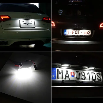 Do Audi A6 C5 4B sedan 1997~2004 LED Car CanBus No Error Number numer rejestracyjny żarówki Biały No Hyper Flash 6000K @12V