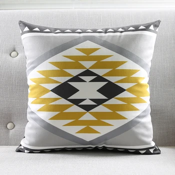Drop Ship żółty czarny Zebra geometryczna pokrowce Home Decor aksamitna poduszka etui na kanapie 45*45 cm poduszki etui