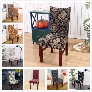 Drukowanie elastan odcinek pokrywa krzesła bardzo elastyczna siedzenia pokrowce na krzesła regulowane ślizgowe pokrowce restauracja banquet dekoracje do domu
