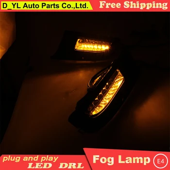 DY_L VW polo led drl stawek zawieszenia światło reflektor przeciwmgłowy+żółte kierunkowskazy+automatyczne wyłączanie i nikła funkcja+ramka lampy przeciwmgłowe