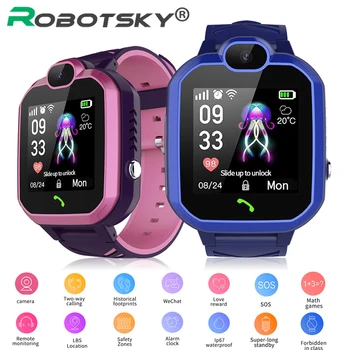 Dzieci inteligentne zegarki R7 Smart Watch Phone SOS dla dzieci z kartą Sim Call Watch Lokalizacja Tracker wodoodporny zegarek smart