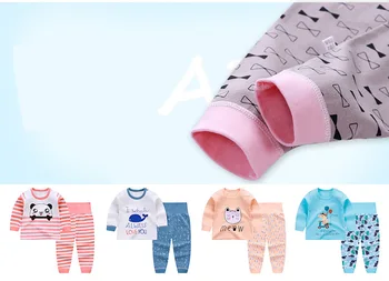 Dziecko chłopiec dziewczynka odzież bawełniana piżama dla dzieci niemowląt Baby Girls piżama dziecięca z długim rękawem topy spodnie piżamy stroje zestawy