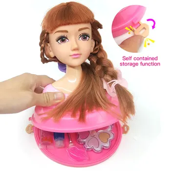 Dziecko Lalki Układanie Głowy Makijaż Grzebień Do Włosów Zabawka Lalka Zestaw Udawać Grę Princess Dress Up Gry Zabawki Makijaż Szkolenie Idealny Prezent