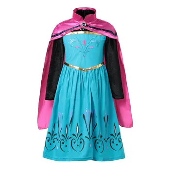 Elsa Anna Sukienka Dla Dziewczynki Dzieci Księżniczka Strój Królowa Śniegu Dzieci Karnawał Kostiumy Cosplay Dziewczyna Halloween Partia Szlafrok